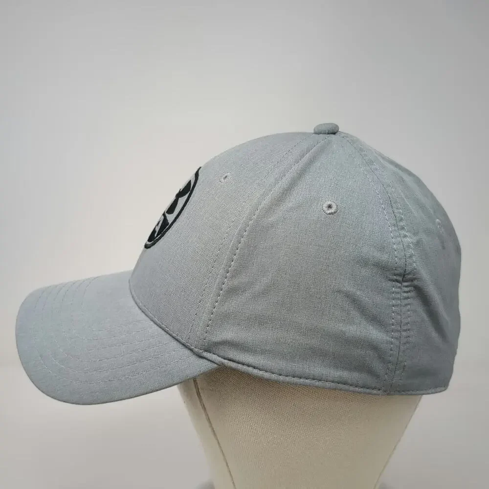 Under Armour Baseball Cap Gray XL Stretch Fit Circular Logo Patch Athletic Hat